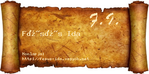 Fésüs Ida névjegykártya
