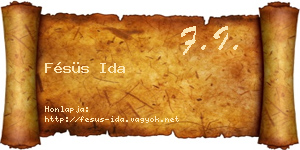 Fésüs Ida névjegykártya