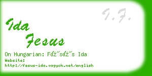 ida fesus business card